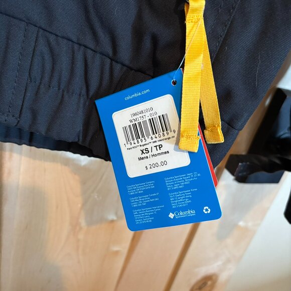 NWT Columbia Bugaboo Omni-Tech Shell Jacket Black XS Shell Only - Picture 4 of 12